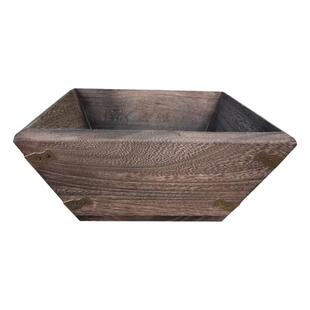 复古风实木米斗老式木升子结婚用木制储物无盖红花梨色整理盒中式