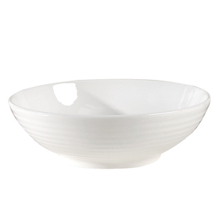 2026新款菜碗简约纯白菜盘子家用陶瓷圆盘螺纹盘厨房装菜专用餐具