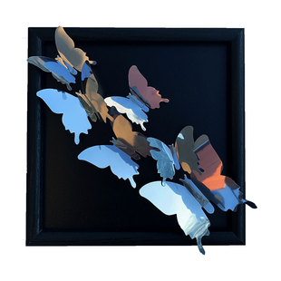 中古侘寂风立体高级感挂画极简抽象DIY挂画客厅组合小众软装饰画