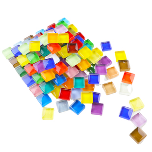 1厘米水晶玻璃马赛克diy创意美工区区域材料幼儿园儿童制作散颗粒