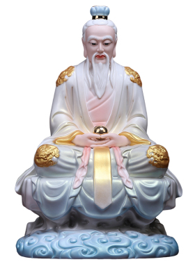 陶瓷祥云元始灵宝道德天尊神像