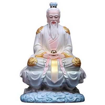 陶瓷祥云元始灵宝道德天尊神像