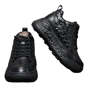 冬季羊毛升温保暖御寒男鞋加绒真皮爸爸爷爷70岁鞋子老年人棉鞋靴