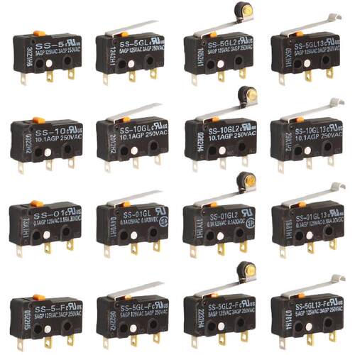 10个设备限位微动开关欧姆龙原装进口SS-5GL2/01GL2/10GL13F小型A