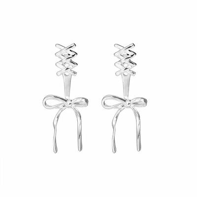 简约一款两戴蝴蝶结纯银耳钉女小众高级感耳环2025年新款爆款耳饰