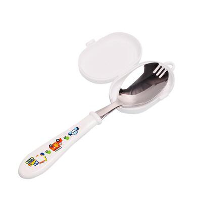 联扣儿童餐具勺叉一体