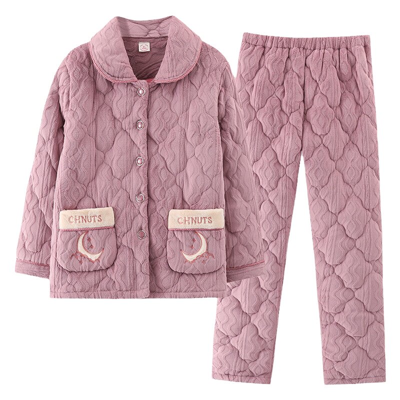 芬腾正品秋冬季女士珊瑚绒家居服