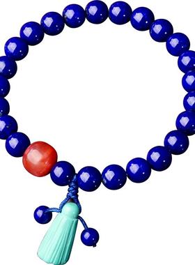 雨沐田女款青金石民族风手链松石