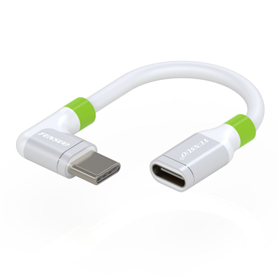 云梭YUNSUO双TypeC弯头PD100W适用笔记本电脑华为平板苹果15ProMAX等车载游戏快充与数据传输