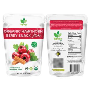 Bgreen Food美国有机山楂条有机糖健康休闲零食纯素食开袋即食