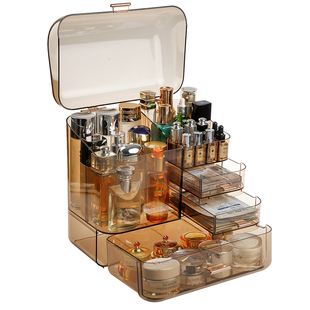 化妆品收纳盒梳妆台亚克力护肤品置物架防尘桌面大容量高级储物箱