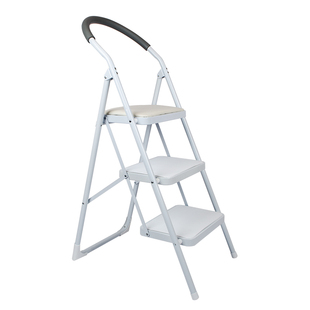 YSF家用折叠梯子多功能白色人字梯室内踏板加宽二步三步四步梯子