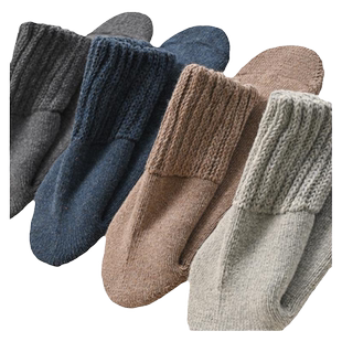 男袜子加厚加绒保暖宽松口高弹力不勒脚中老年父亲爸爷爷加肥不紧