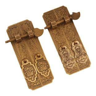 中式书柜门复古拉手全铜红木家具实木门把手书柜酒柜老式仿古拉手