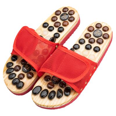 足疗指压板足底按摩垫鹅卵石拖鞋