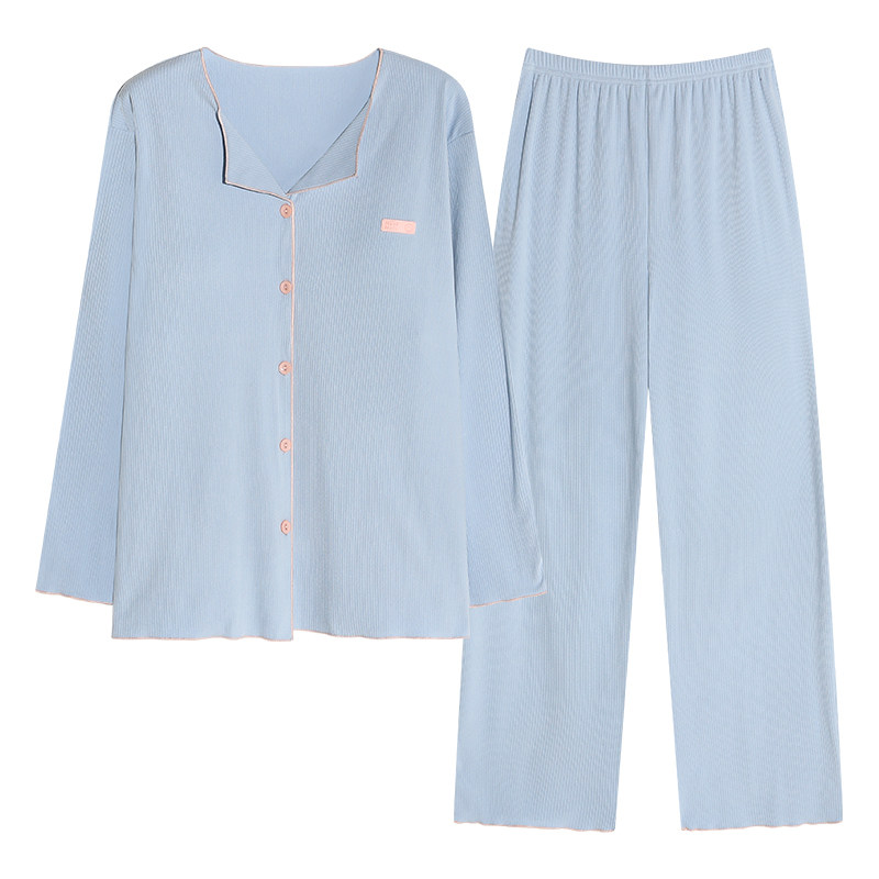 春秋冬季女士德绒加绒长袖家居服