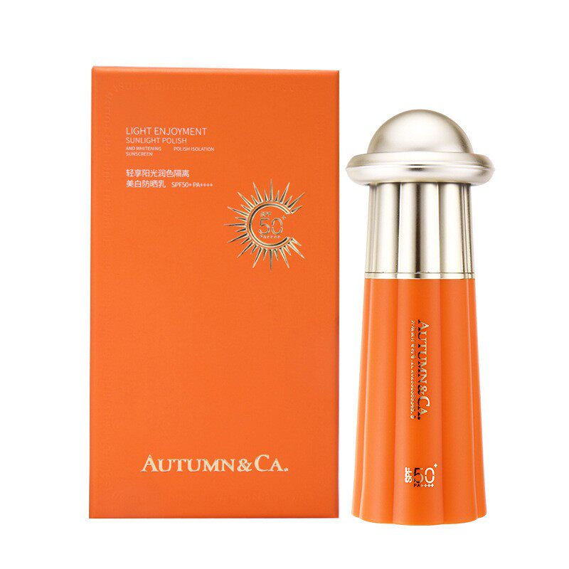 秋蔻轻享阳光润色隔离美白防晒乳SPF50+清透不油腻防晒霜厂家批发