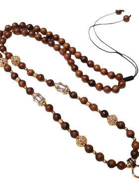 黑花梨泰国佛牌链子圆珠项链