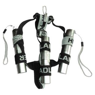 手电万用头灯带 强光手电筒变头灯三向固定松紧带双扣左右上三侧