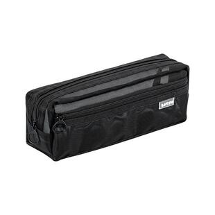 2025考试专用透明笔袋网纱尼龙学生文具袋盒儿童铅笔袋双层立体大容量男女孩款2026新款简约便携收纳袋高颜值