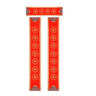 蜡染万年彩绘空白手写瓦当对联纸