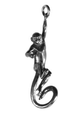 VANTICHI纯银猴子实心吊坠