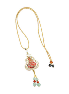 新年宋锦小马本命年项链女国风