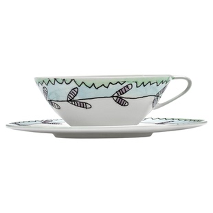 比利时Serax Marni联名设计 繁花骨瓷咖啡杯碟套装精致下午茶茶具