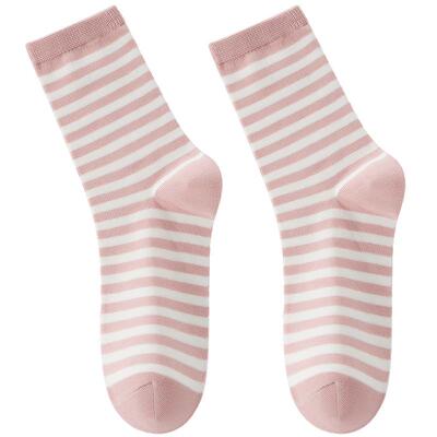 恒源祥防臭抗菌甜美风中筒棉袜