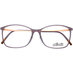 诗乐眼镜架超轻纯钛小脸无螺丝黑色全框眼镜框女近视可配SPX1598