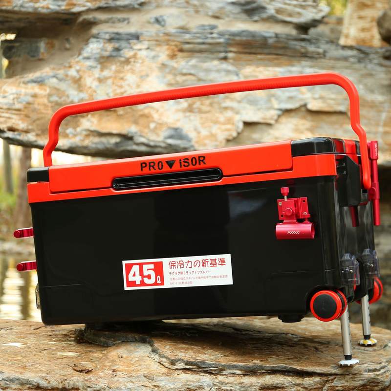 45升钓箱带四脚带铝镁合金冷升降贴纸全套鱼箱钓保配件箱箱