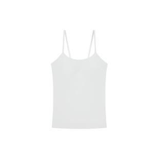 刘雯ubras背心白色吊带无尺码带胸垫t恤内搭可外穿长内衣免穿文胸