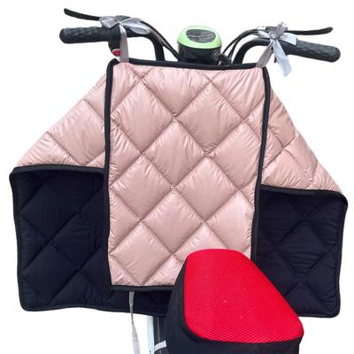 电瓶车挡风被冬季分体中厚春秋摩托车四季加绒双面防水防风罩