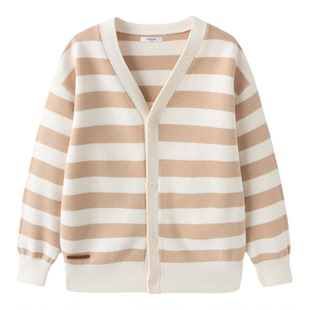 巴拉巴拉童装儿童毛衣男童女童春秋中幼童针织开衫条纹时尚百搭潮