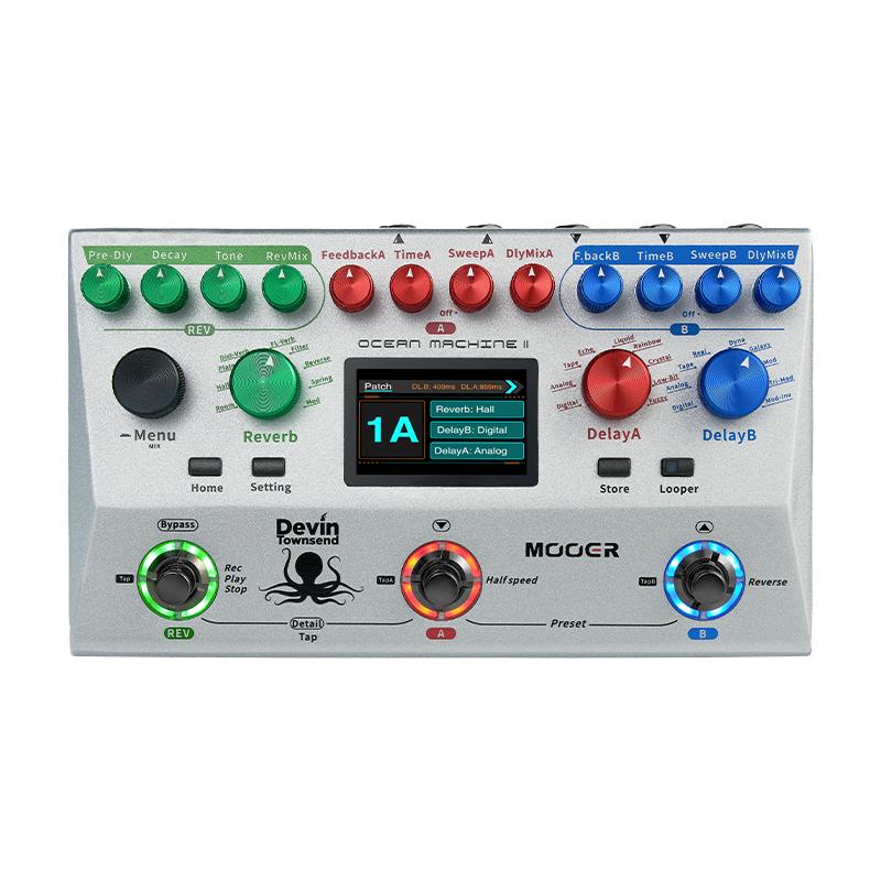 MOOER魔耳Ocean Machine II电吉他立体声延时混响效果器带FX LOOP