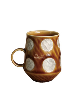 一匚大丹银彩陶瓷咖啡杯