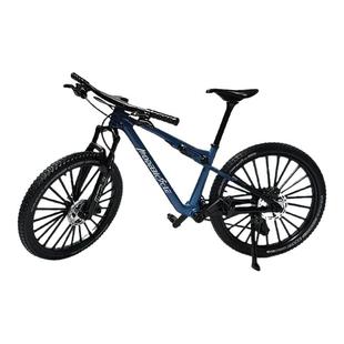 前后减震真金属速降自行车玩具模型软尾山地车赛车迷你单车摆件