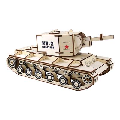 重型坦克木质立体手工拼装玩具