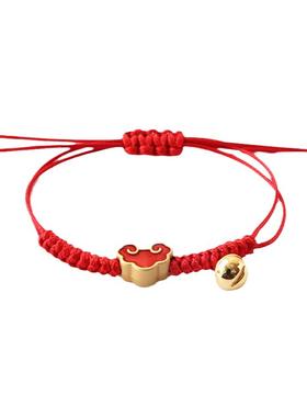 中国风开运红绳手链发圈节日头绳