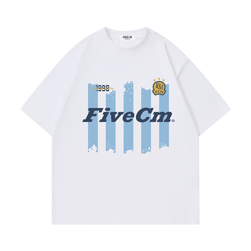 itFIVECM美式条纹短袖情侣T恤
