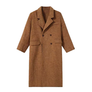 韩系高级感双面羊毛大衣女2025秋冬新款气质正肩长款宽松毛呢外套