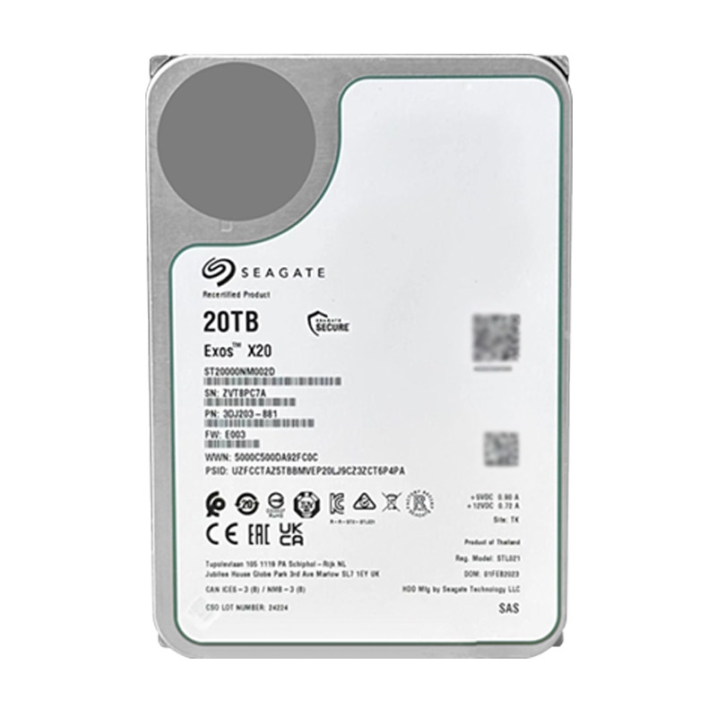 正品希捷ST20000NM007D银河企业级氦气机械硬盘NAS服务器存储20TB