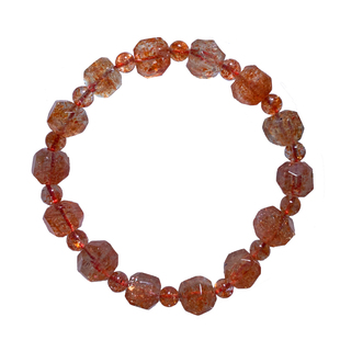 天然金太阳随形随形手链共生阿鲁沙日光石水晶手串甜美饰品情侣女