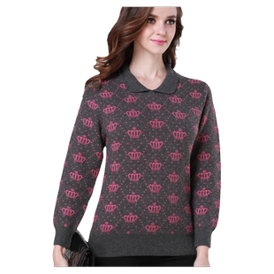 雪舟女士羊毛套衫高领弹力针织衫宽松春秋牦牛绒冬季保暖毛衣