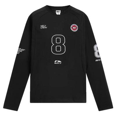 nely小尼力刺绣球衣T恤 定制重磅索罗娜凉感面料复古球服长袖T恤