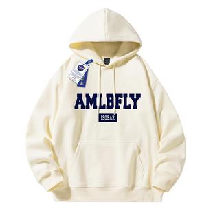 NASA联名重磅连帽长袖卫衣男秋冬加绒加厚2022新款宽松外套上衣潮