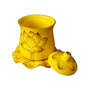 佛用圣水杯佛前供水杯观音家用莲花杯佛堂供奉水杯敬神茶杯供佛杯