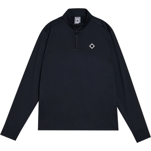 准者运动速干衣男士春秋新款跑步户外加绒长袖健身服半拉链训练服