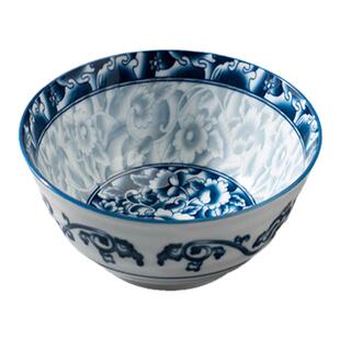 精美陶瓷餐具青花瓷10个装高温防烫家用米饭碗中式饭碗小汤碗套装