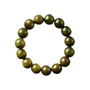 纯天然老料绿檀木文玩手串男款手链女款沉香檀木香安息香手链舒缓